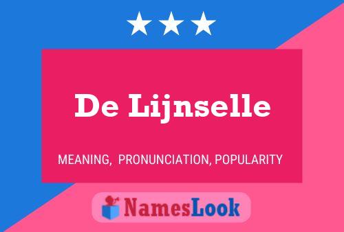 De Lijnselle Name Poster