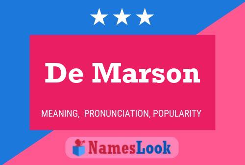 De Marson Name Poster