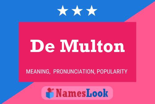 De Multon Name Poster