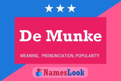 De Munke Name Poster