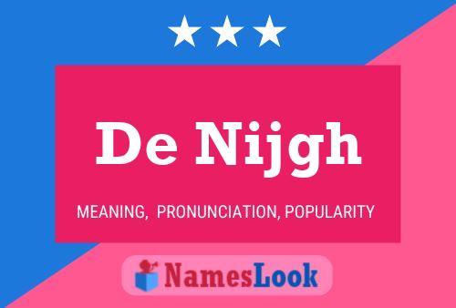 De Nijgh Name Poster