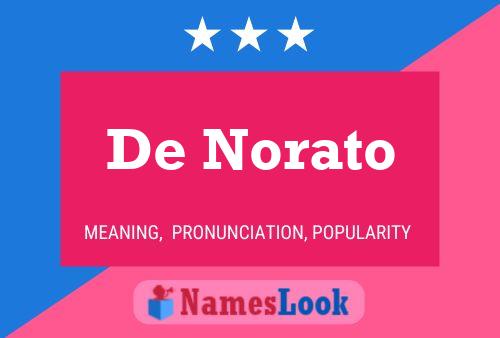 De Norato Name Poster