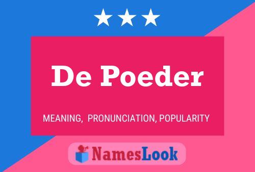 De Poeder Name Poster