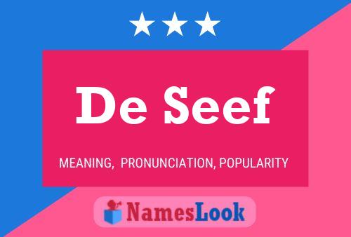 De Seef Name Poster