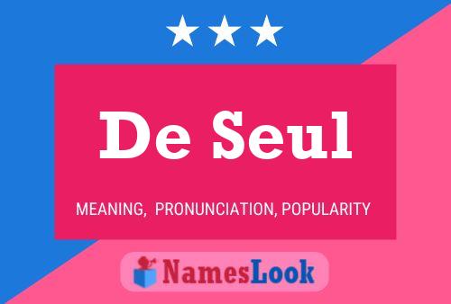 De Seul Name Poster