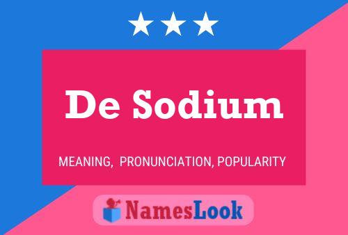 De Sodium Name Poster