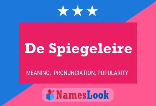 De Spiegeleire Name Poster