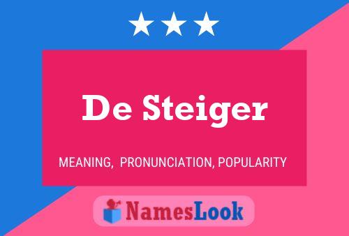 De Steiger Name Poster