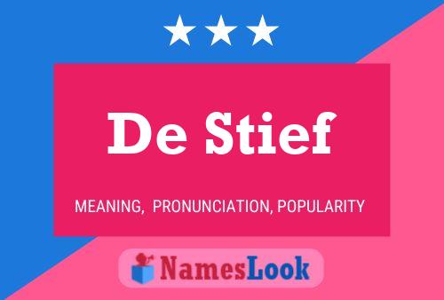 De Stief Name Poster