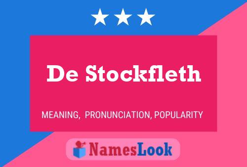 De Stockfleth Name Poster