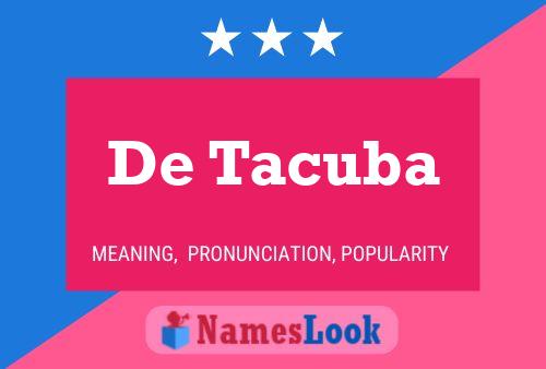 De Tacuba Name Poster