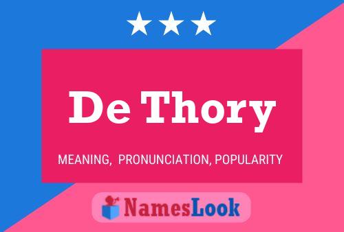 De Thory Name Poster