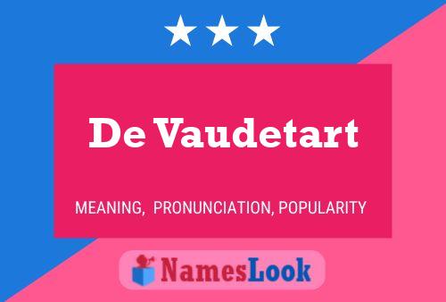 De Vaudetart Name Poster