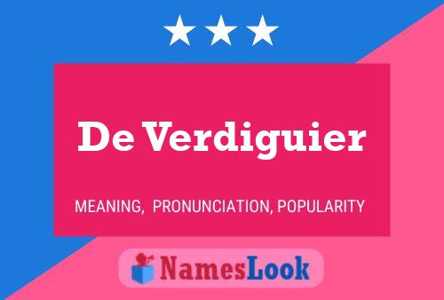 De Verdiguier Name Poster