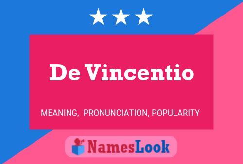 De Vincentio Name Poster