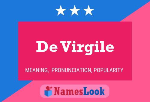 De Virgile Name Poster