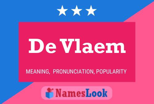 De Vlaem Name Poster