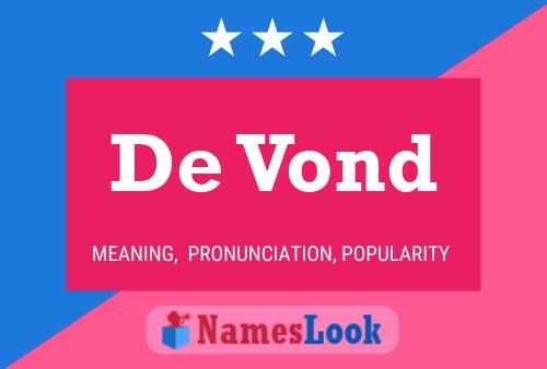 De Vond Name Poster