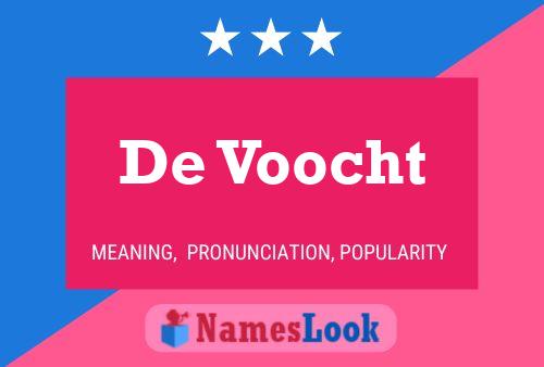 De Voocht Name Poster