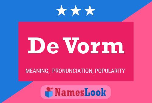 De Vorm Name Poster