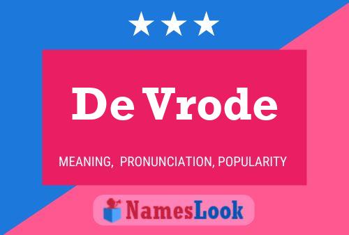 De Vrode Name Poster