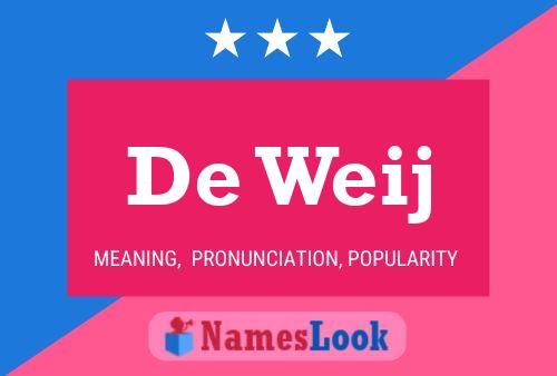 De Weij Name Poster