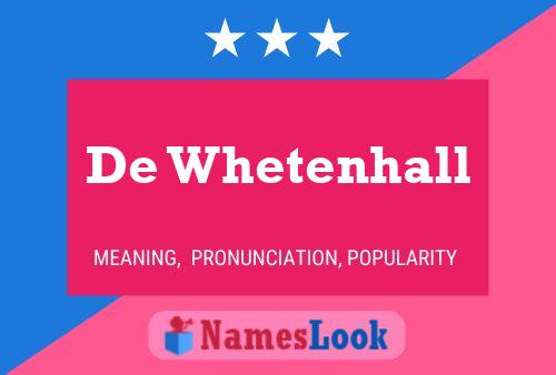 De Whetenhall Name Poster