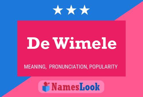 De Wimele Name Poster