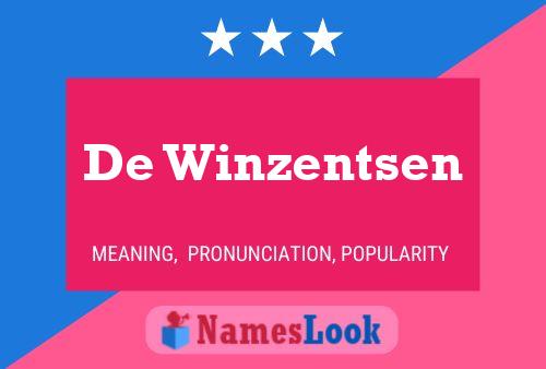 De Winzentsen Name Poster