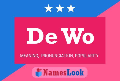 De Wo Name Poster