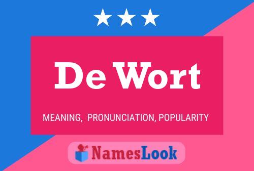 De Wort Name Poster