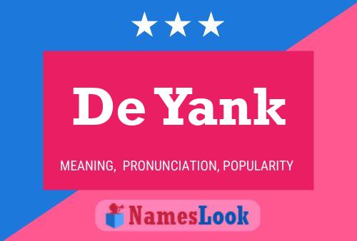 De Yank Name Poster