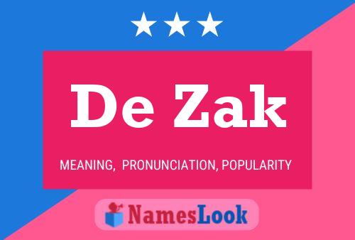 De Zak Name Poster