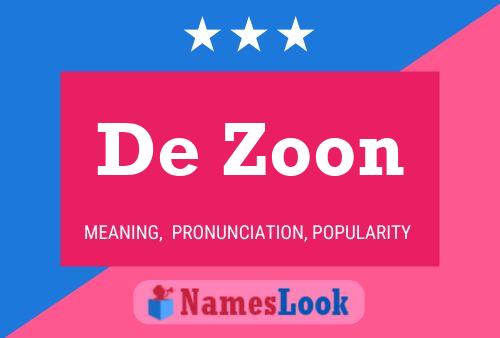 De Zoon Name Poster