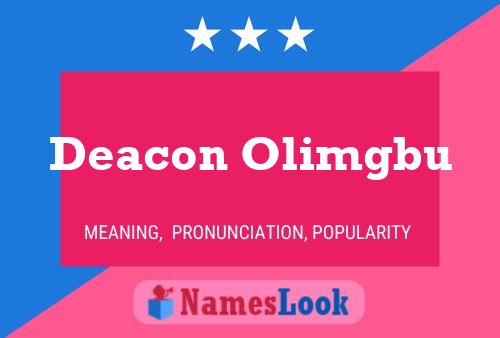 Deacon Olimgbu Name Poster