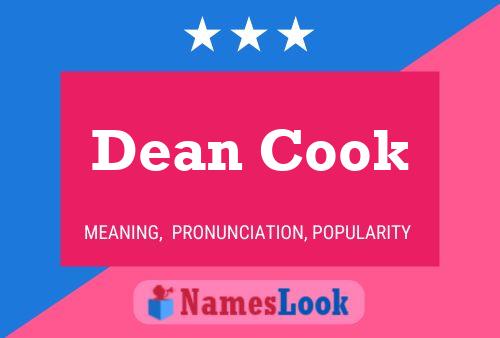 Dean Cook Name Poster