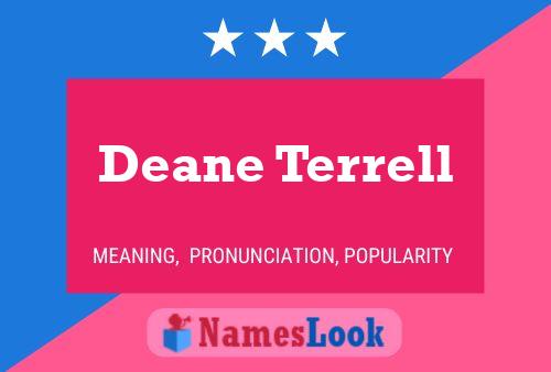 Deane Terrell Name Poster