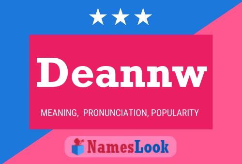 Deannw Name Poster