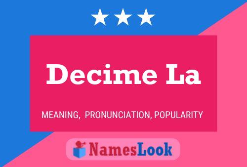 Decime La Name Poster