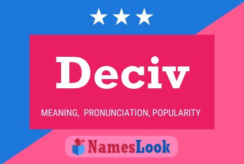 Deciv Name Poster