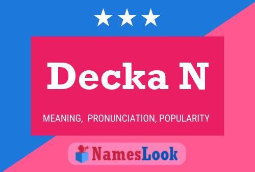 Decka N Name Poster