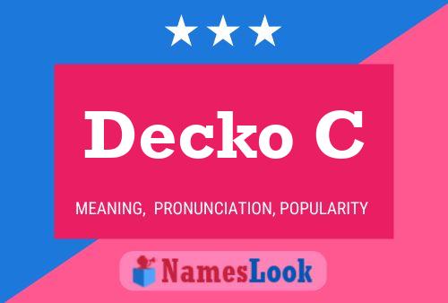 Decko C Name Poster