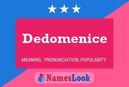 Dedomenice Name Poster