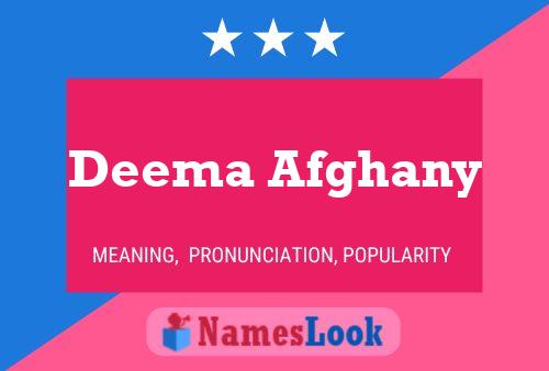 Deema Afghany Name Poster