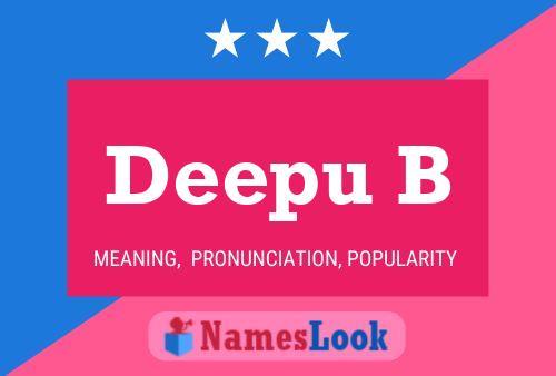 Deepu B Name Poster