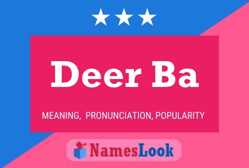 Deer Ba Name Poster