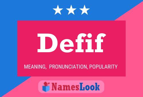 Defif Name Poster