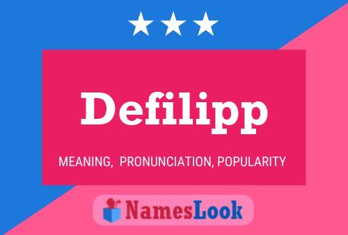 Defilipp Name Poster