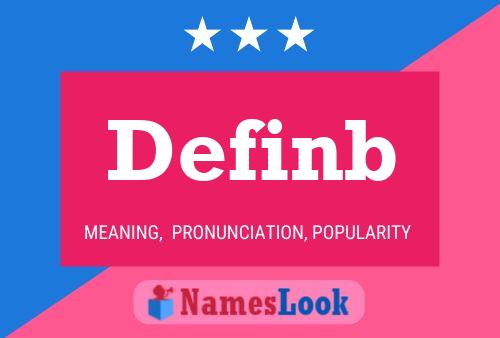 Definb Name Poster