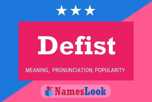 Defist Name Poster